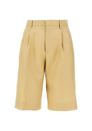 Tagliatore pleated linen shorts - Neutrals
