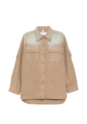 Off-White Spray shirt jacket - Brown