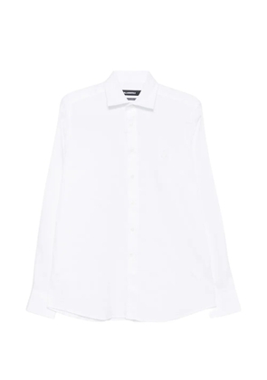 Karl Lagerfeld embroidered-logo long-sleeve shirt - White