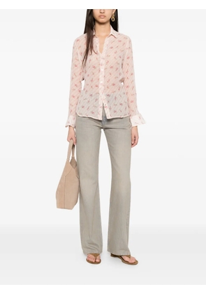 Faliero Sarti floral-print striped shirt - Pink