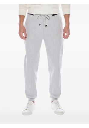Brunello Cucinelli ribbed drawstring track pants - Grey