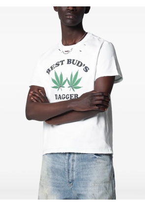 DAGGER Best Buds graphic-print distressed T-shirt - White