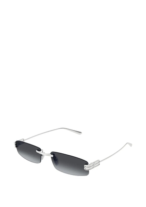Balenciaga Eyewear Gossip logo-plaque rectangle-frame sunglasses - Silver