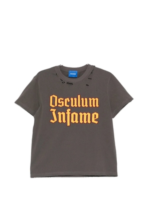 DAGGER distressed-effect T-shirt - Grey