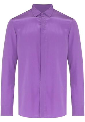 Valentino Garavani long-sleeve silk shirt - Purple