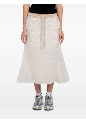 Open YY faux-fur midi skirt - Neutrals