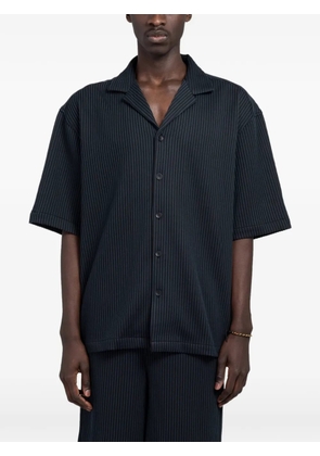 MINIMUM Keaton plissé-effect striped shirt - Blue