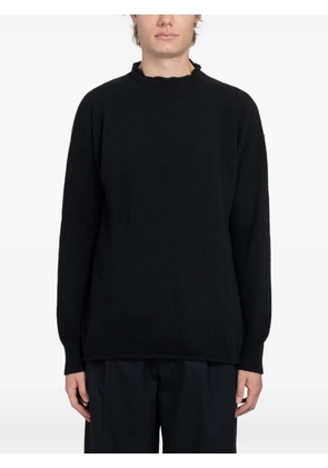 Margaret Howell Guernsey-style irregular spun sweater - Black