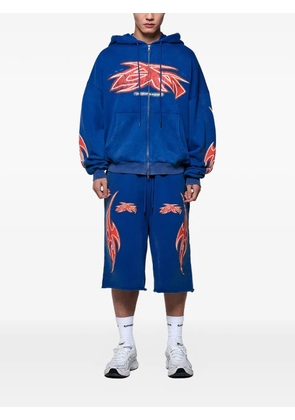 GODMADE Vivid graphic-print zip-up hoodie - Blue