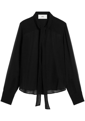 AMI Paris Acot silk blouse - Blue