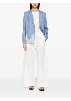 TWINSET lace-trim blazer - Blue