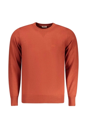 RIFLE crew-neck embroidered-logo sweater - Orange