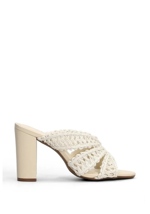 Arezzo woven crossover-strap sandals - Neutrals