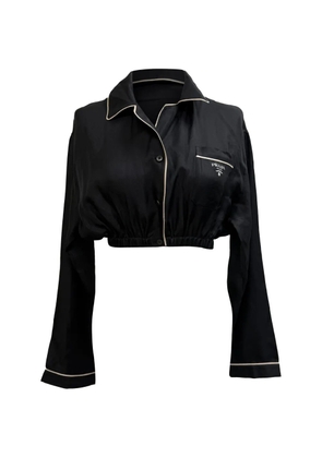 Prada Pre-Owned Cropped long-sleeve blouse - Black