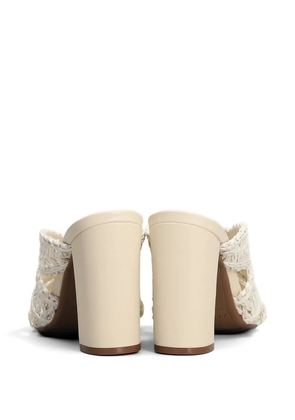 Arezzo woven crossover-strap sandals - Neutrals