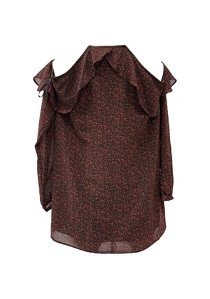 Michael Kors Vintage Ruffled paisley-print top - Black