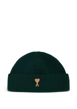 AMI Paris wool Ami De Coeur beanie - Green