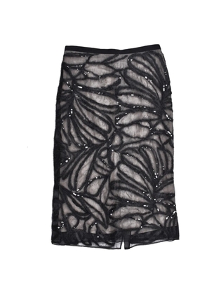 Brunello Cucinelli sequin-embellished midi skirt - Black