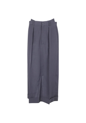 Junya Watanabe double-waistband pleated midi skirt - Black