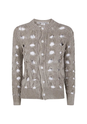 Comme Des Garçons cut-out cardigan - Neutrals