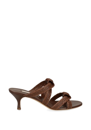 Casadei Julia woven knotted sandals - Brown