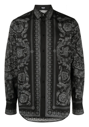 Versace Barocco-print cotton shirt - Black