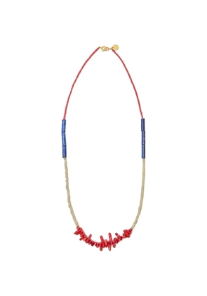Undercover beaded-stone necklace - Gold