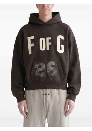 Fear Of God F Of G Classic logo-print raglan-sleeve hoodie - Brown