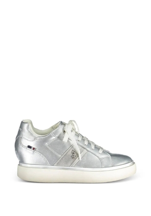U.S. POLO ASSN. Angie metallic lace-up sneakers - Silver
