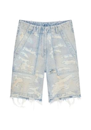 Givenchy distressed-details denim shorts - Blue