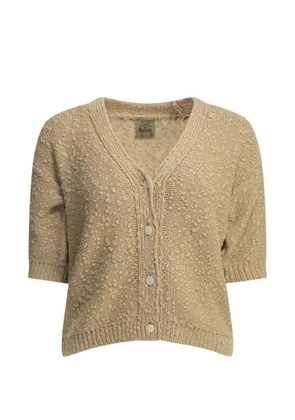 RAKKI B.B. bobble-knit V-neck cardigan - Neutrals