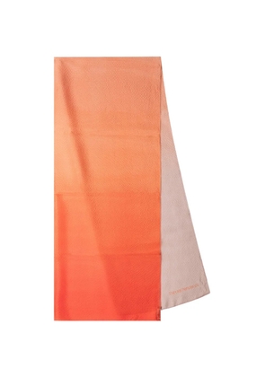Emporio Armani logo-print scarf - Orange