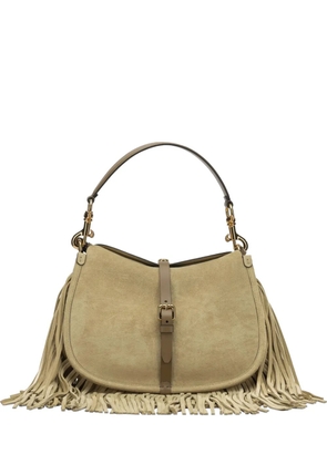ETRO fringe-trimmed suede tote bag - Neutrals