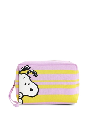 Essentiel Antwerp Peanuts™ motif striped clutch bag - Pink