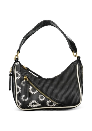 Desigual logo-detail shoulder bag - Black