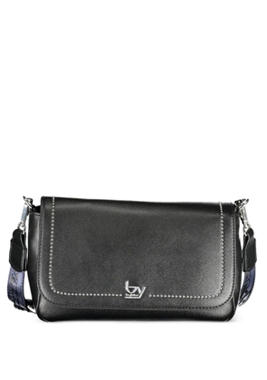 byblos stud-embellished leather shoulder bag - Black