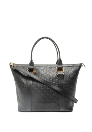 Gucci Pre-Owned 2000-2010 Guccissima Bamboo Tote Bag - Black