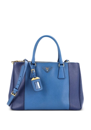 Prada Pre-Owned Bicolor Double Zip Lux Saffiano Leather Medium tote bag - Blue