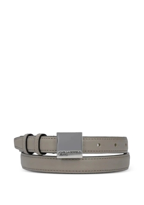Karl Lagerfeld Jeans square buckle belt - Grey