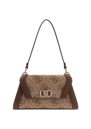 GUESS USA Karnilla monogram-pattern shoulder bag - Brown
