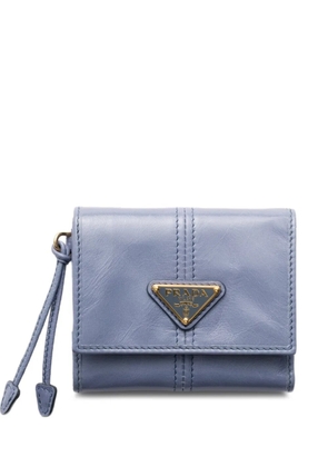 Prada small leather wallet - Blue