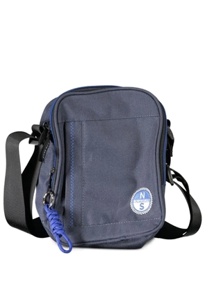 North Sails logo-patch canvas shoulder bag - Blue