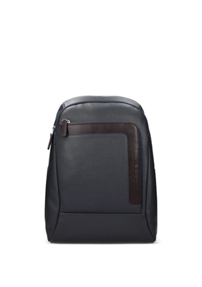 PIQUADRO pebbled leather backpack - Blue
