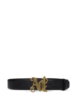 Palm Angels logo leather belt - Black