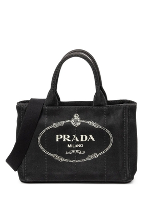 Prada Pre-Owned small Canapa logo-print tote bag - Black