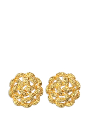 Monet Pre-Owned 1980 braided earrings - Gold