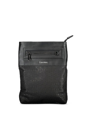 Calvin Klein monogram-print messenger bag - Black