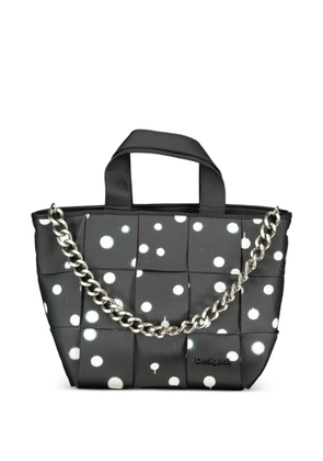 Desigual woven polka-dot tote bag - Black