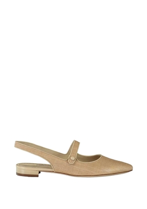 Manolo Blahnik slingback ballet flats - Neutrals