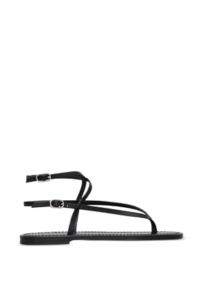 K. Jacques Abako crossover-strap buckle-fastening leather flat sandals - Black
